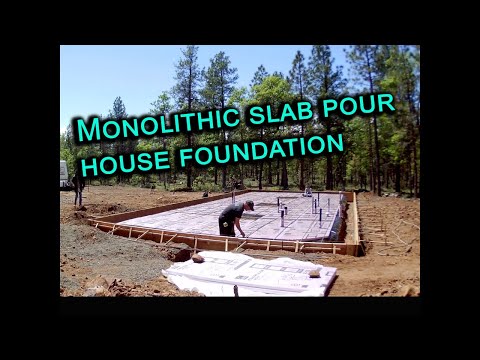 Monolithic Slab House Foundation time lapse